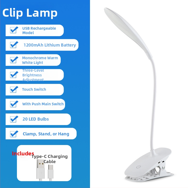 LED įkraunama stalinė lemputė – USB sulankstomas liečiamasis šviesos reguliavimas, 5W, įmontuota baterija, nakties šviesa ir mokymosi lemputė, modelis WS-601, Vorsa