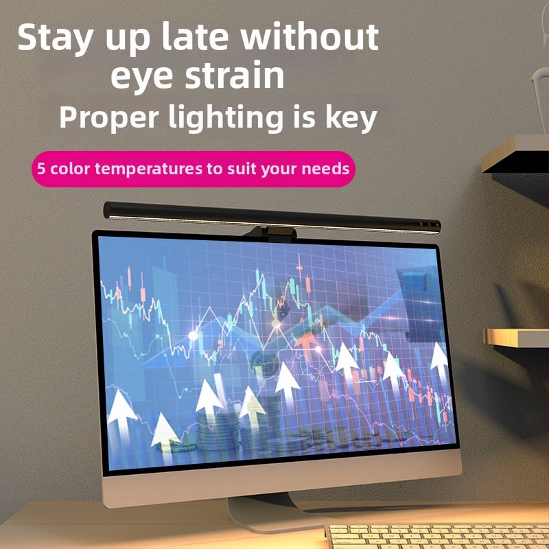 Lampă suspendată pentru monitor – corp din metal, întrerupător tactil, alimentare USB, reglabilă, control inteligent