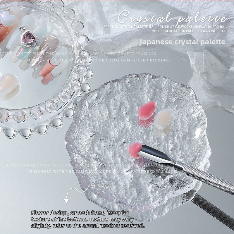 Nago meno demonstravimo įrankis su stiklo kristalų palete ir rašiklio laikikliu, matinė perlų plokštė, 30 g grynasis svoris