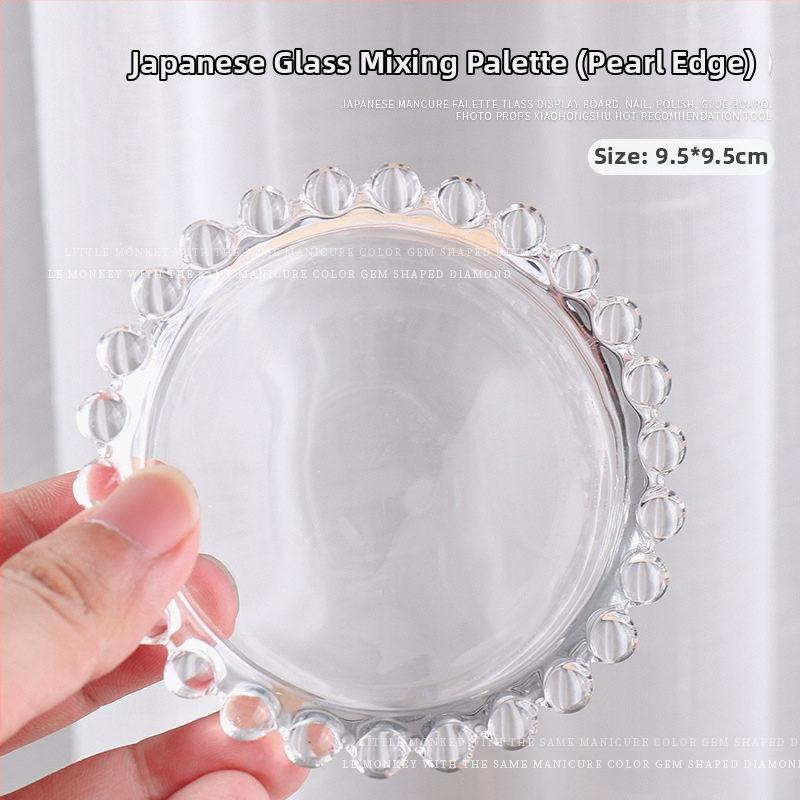 Nago meno demonstravimo įrankis su stiklo kristalų palete ir rašiklio laikikliu, matinė perlų plokštė, 30 g grynasis svoris