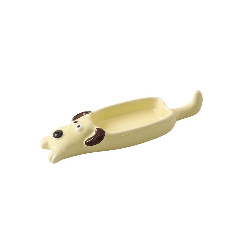 Alati za njegu noktiju — keramička čaša za pranje četkica i paleta, dizajn crtani psa i mačke, držač za nokte, podrijetlo Zhejiang