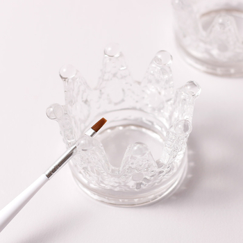 Držač za nokte s krunom, staklena kristalna čašica i LED fototerapijsko pero