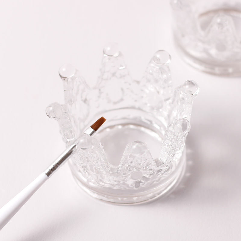 Držač za nokte s krunom, staklena kristalna čašica i LED fototerapijsko pero