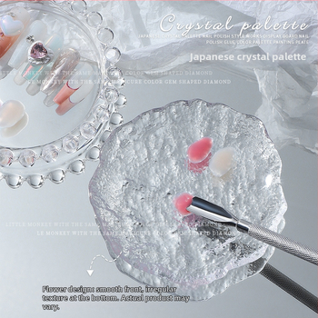 Nagų meno stiklo kristalų paletė su rašiklio laikikliu – matinė perlų plokštė demonstracijai, 30 g