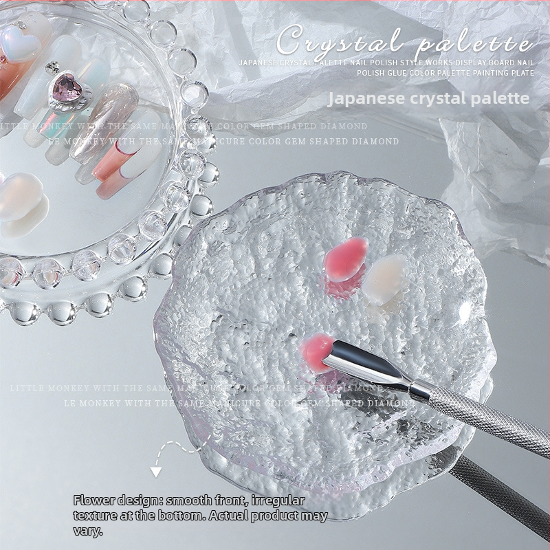 Nagų meno stiklo kristalų paletė su rašiklio laikikliu – matinė perlų plokštė demonstracijai, 30 g