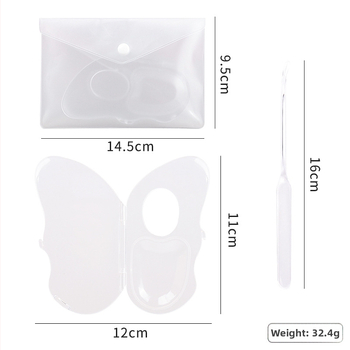 Skladacia priehľadná paleta na make-up na foundation — 33 g, doska na miešanie a skladovanie pre profesionálnych vizážistov