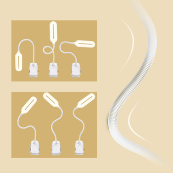 LED klipo stalinės lempos su USB įkrovimu, prisilietimo trijų lygių šviesos reguliavimas, įdiegta 18650 baterija vaikų mokomojo stalo lempai