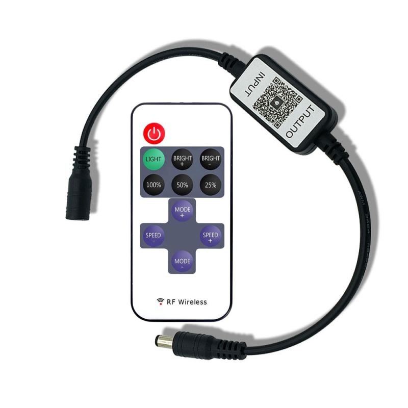 LED Bluetooth valdiklis LED juostelei — kompaktiškas su 11 mygtukų, belaidė šviesos kontrolė, WM-BT021A, Willumette