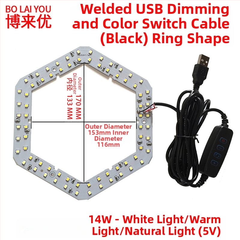 LED USB stalo lempa su reguliuojama šviesos intensyvumu, 5V USB maitinimas, mygtuko jungiklis, aliuminio gaubtas, metalinis laikiklis