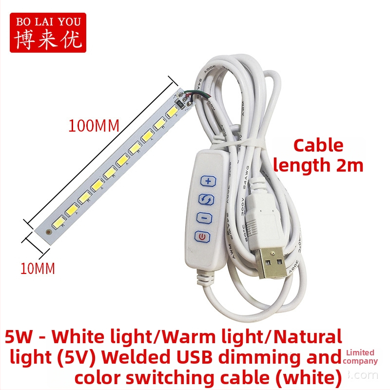 LED USB stalo lempa su reguliuojama šviesos intensyvumu, 5V USB maitinimas, mygtuko jungiklis, aliuminio gaubtas, metalinis laikiklis