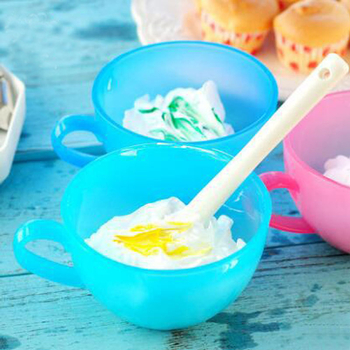 Journalists virtuvės dekoravimo rinkinys glazūrų dažymui su dažymo indeliais ir maišymo įrankiais — logotipas spausdinamas, pritaikymas, privatūs ženklai, šiuolaikiškas minimalistinis stilius