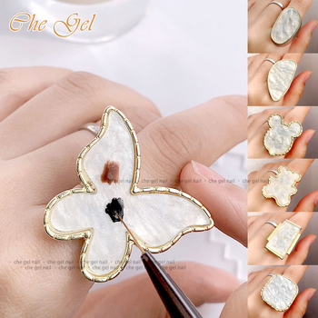 Δίσκος επίδειξης τέχνης νυχιών — Δαχτυλίδι‑παλέτα για ζωγραφισμένα gel νύχια με ηλεκτροπλαστική επίστρωση, Che Gel, Γκουανγκτζού (καθαρή περιεκτικότητα 0,05)