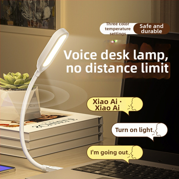 AI balsu valdomos USB naktinė lemputė, kompaktiška nešiojama lemputė su CRI ≥95, USB maitinimas, išmanus valdymas