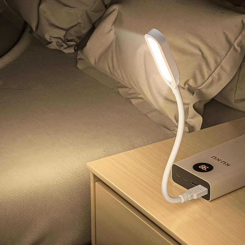 AI balsu valdomos USB naktinė lemputė, kompaktiška nešiojama lemputė su CRI ≥95, USB maitinimas, išmanus valdymas