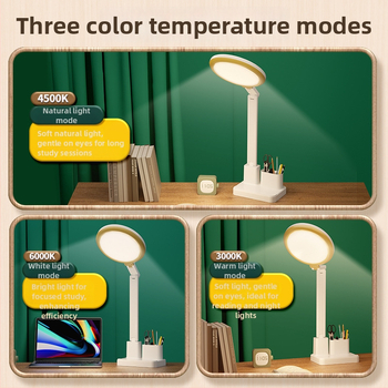 Mokymosi stalo lemputė akims apsaugoti, anti-mėlyna šviesa, be mirgėjimo; USB įkrovimas, sulankstoma, reguliuojamas šviesumas, jutiklinis jungiklis, įmontuota baterija, naktinė šviesa