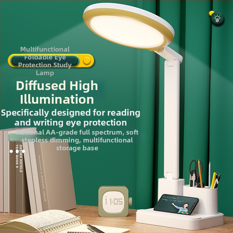 Mokymosi stalo lemputė akims apsaugoti, anti-mėlyna šviesa, be mirgėjimo; USB įkrovimas, sulankstoma, reguliuojamas šviesumas, jutiklinis jungiklis, įmontuota baterija, naktinė šviesa