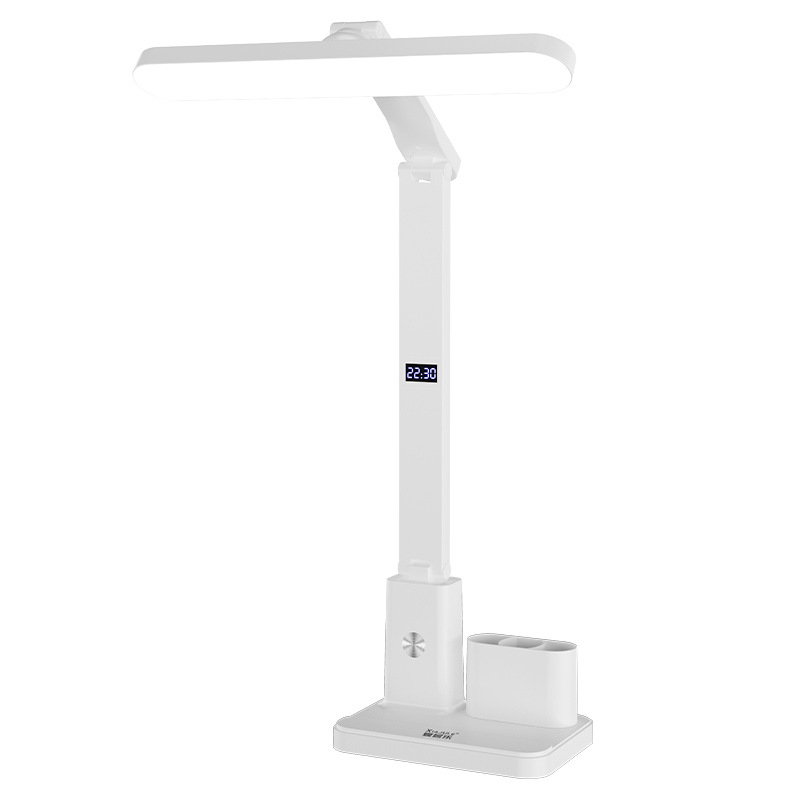 Учебна настолна LED лампа с държач за моливи, презареждаща литиева батерия, сензорен докосване, USB захранване, защита на зрението, функция за учене