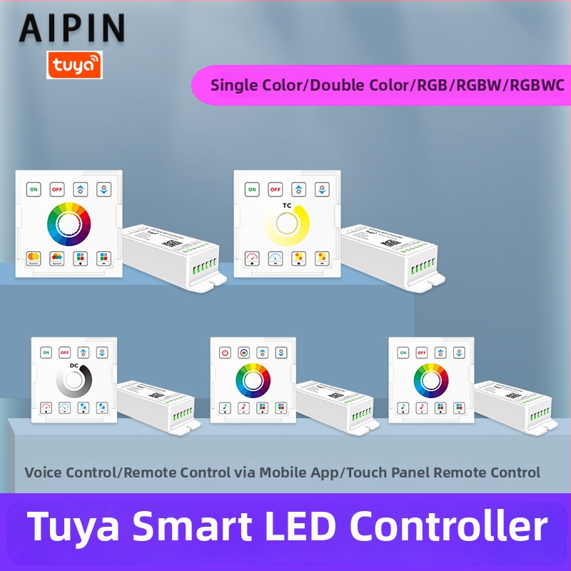 LED šviesos reguliatorius TY-13-1CH su 2.4G+WiFi nuotolinio valdymo, įvestis 5-24V, 10-100% ryškumo reguliavimas, 1 kanalas