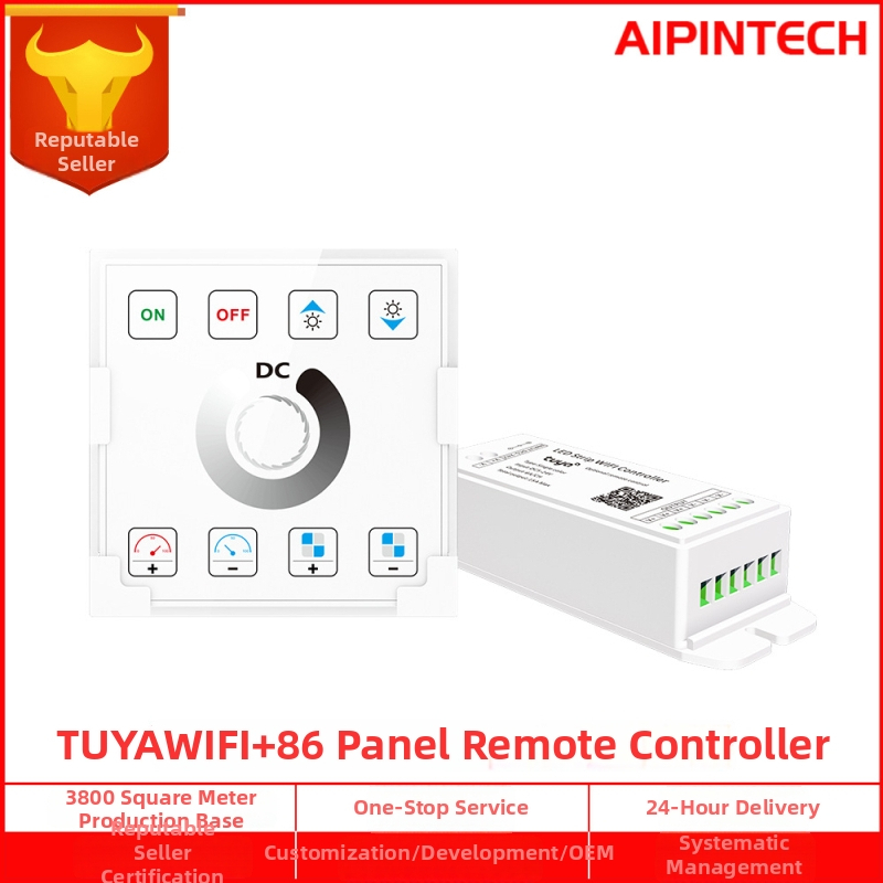 LED dimerēšanas vadības iekārta TY-13-1CH ar 2.4G+WiFi tālvadību, barošana 5-24V, 10-100% spilgtuma regulēšana, 1 kanāls