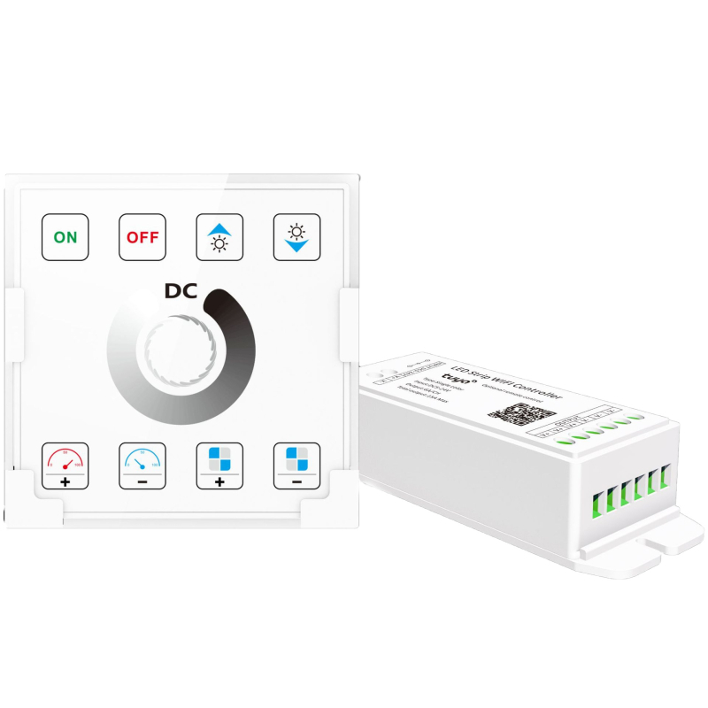 Controler LED de dimming TY-13-1CH cu telecomandă 2.4G+WiFi, alimentare 5-24V, reglaj luminozitate 10-100%, 1 canal