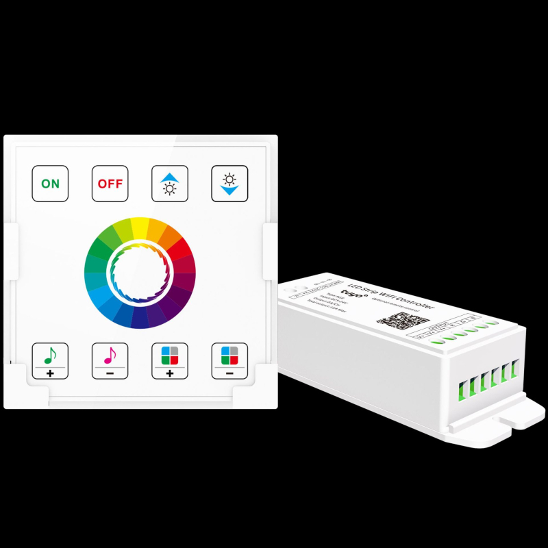 Controler LED de dimming TY-13-1CH cu telecomandă 2.4G+WiFi, alimentare 5-24V, reglaj luminozitate 10-100%, 1 canal