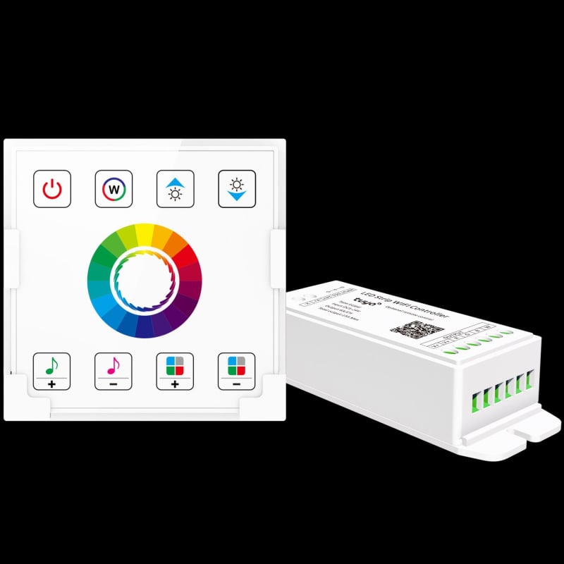 Controler LED de dimming TY-13-1CH cu telecomandă 2.4G+WiFi, alimentare 5-24V, reglaj luminozitate 10-100%, 1 canal