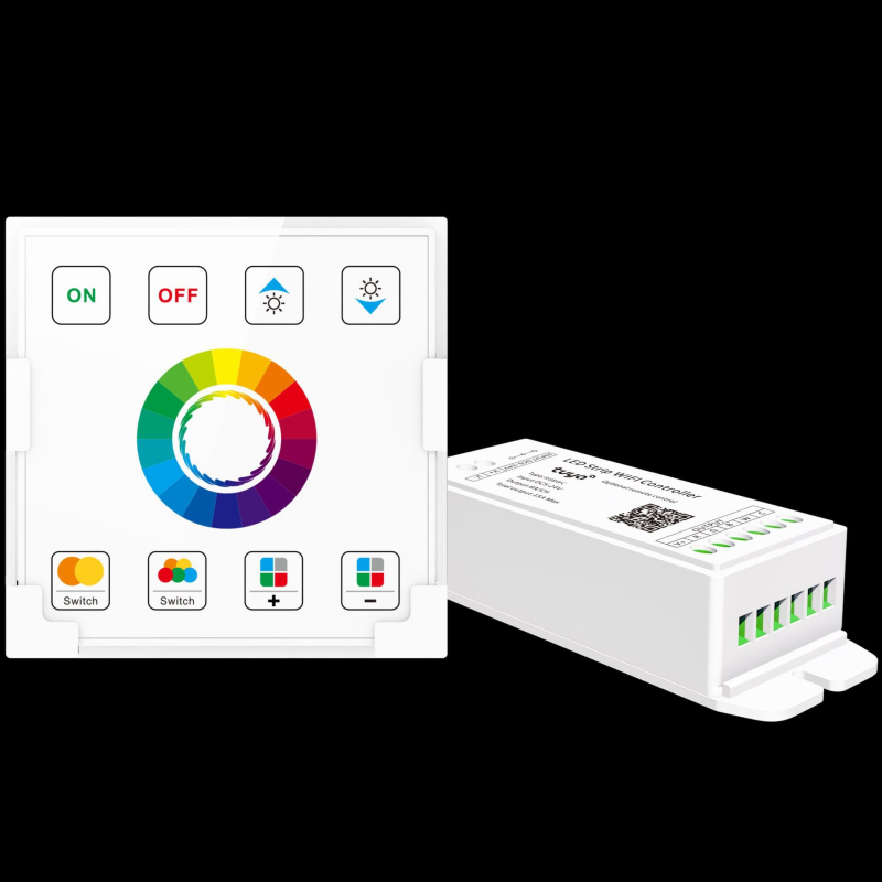 Controler LED de dimming TY-13-1CH cu telecomandă 2.4G+WiFi, alimentare 5-24V, reglaj luminozitate 10-100%, 1 canal
