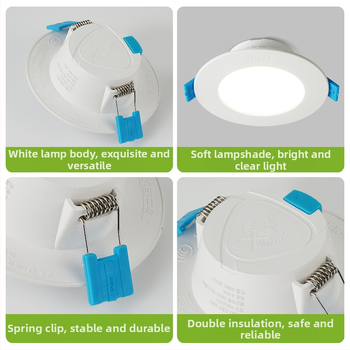 LED downlight, montaj ascuns și ultra-subțire, corp circular PVC, 220V Star View II