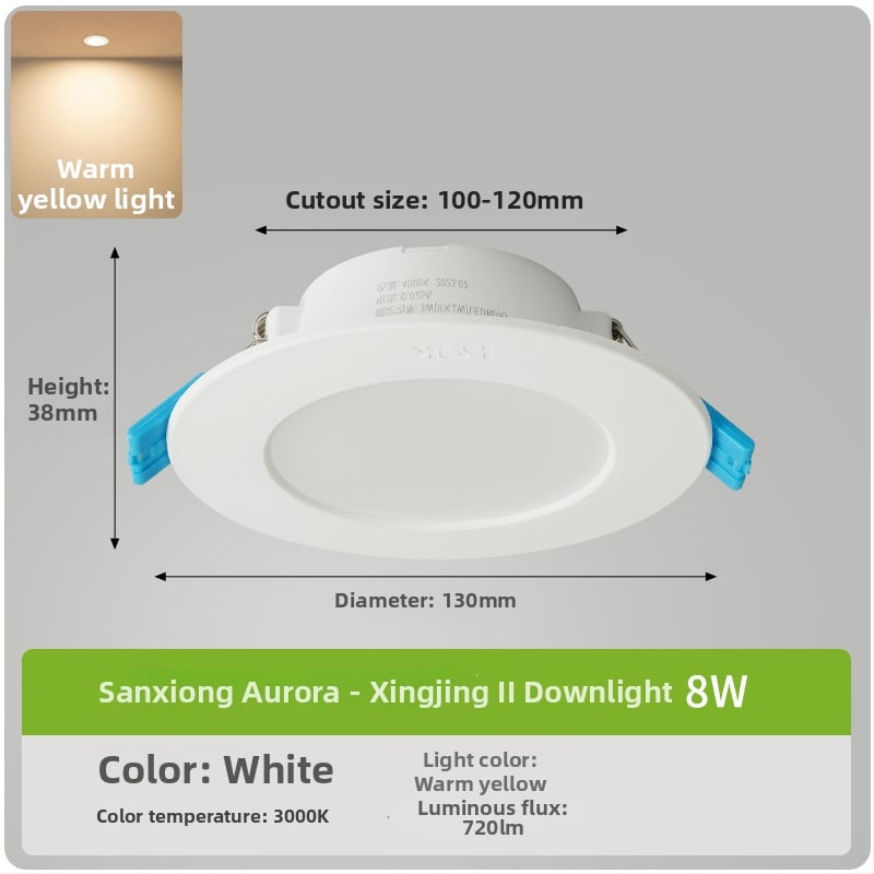 LED downlight, montaj ascuns și ultra-subțire, corp circular PVC, 220V Star View II