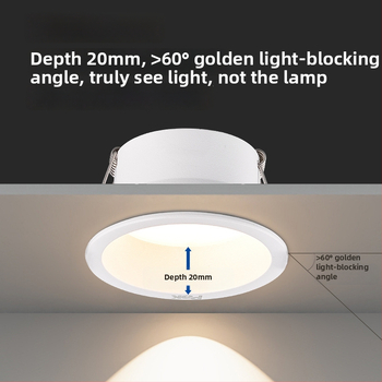 LED downlight, peidetud paigaldus, 75 mm ava, 220V, CRI ≥ 90