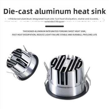 Bezokvirni zakrivljeni LED downlight, ugrađen, 220V, CRI≥90, aluminijsko kućište, skrivena instalacija