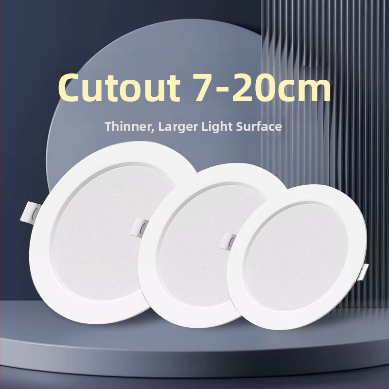 LED griestu gaismeklis ar iebūvētu uzstādījumu, 12W, 220V, 3000K/4000K/6000K