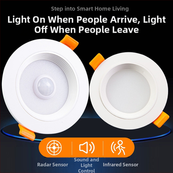 LED downlight kehaanduriga, infrapunaraadri ja hääle juhtimisega, peidetud paigaldus, 220V, LED helmed 2835 x10, 6500K