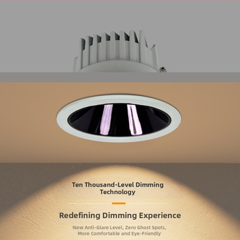 LED downlight încorporat în tavan, 6–10W, CRI ≥90, 2700–6500K, control inteligent prin aplicație