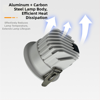 LED downlight încorporat în tavan, 6–10W, CRI ≥90, 2700–6500K, control inteligent prin aplicație