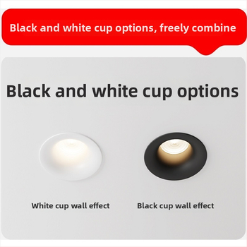 Raamita LED-downlight ümmarguse kumerdusega, sisseehitatud, COB LED, 220V, alumiiniumkorpus, ava 75 mm, üldmõõt 82 mm, 3000–6000K