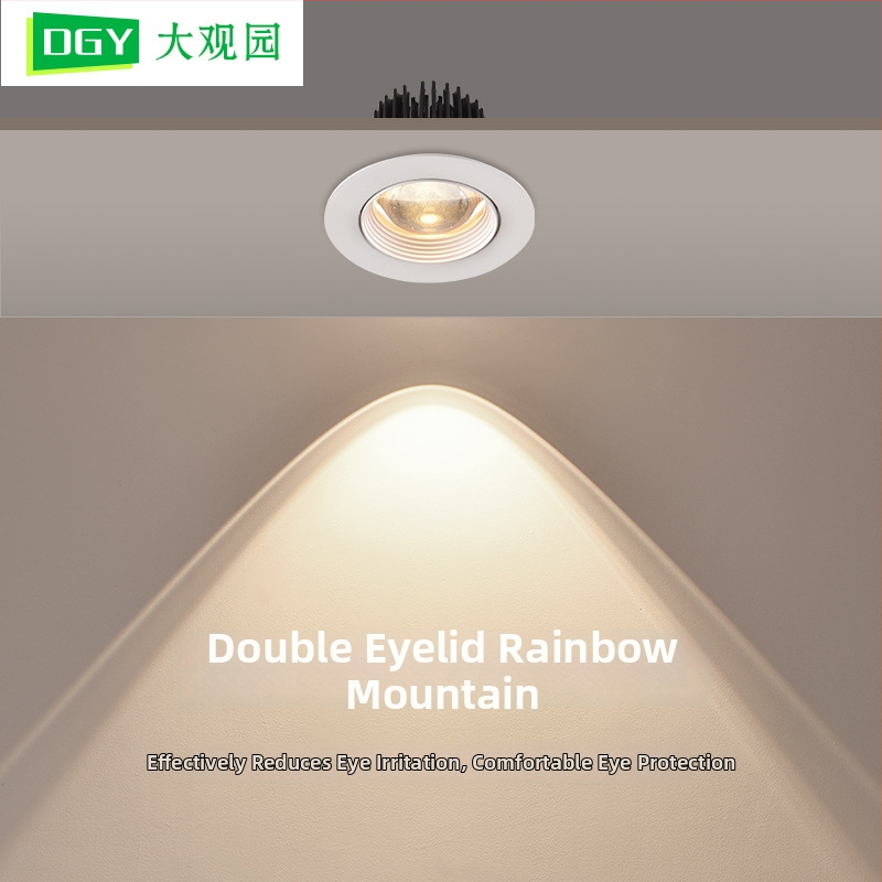 LED вградена таванна лампа с алуминиев корпус, 220V, CRI ≥95, бутонен превключвател