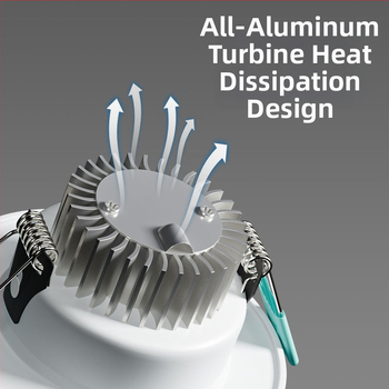 LED laevalgustus Downlight; täis spekter, anti-sinine valgus; CRI ≥90; 220V; peidetud paigaldus