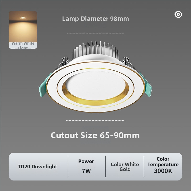 LED laevalgustus Downlight; täis spekter, anti-sinine valgus; CRI ≥90; 220V; peidetud paigaldus