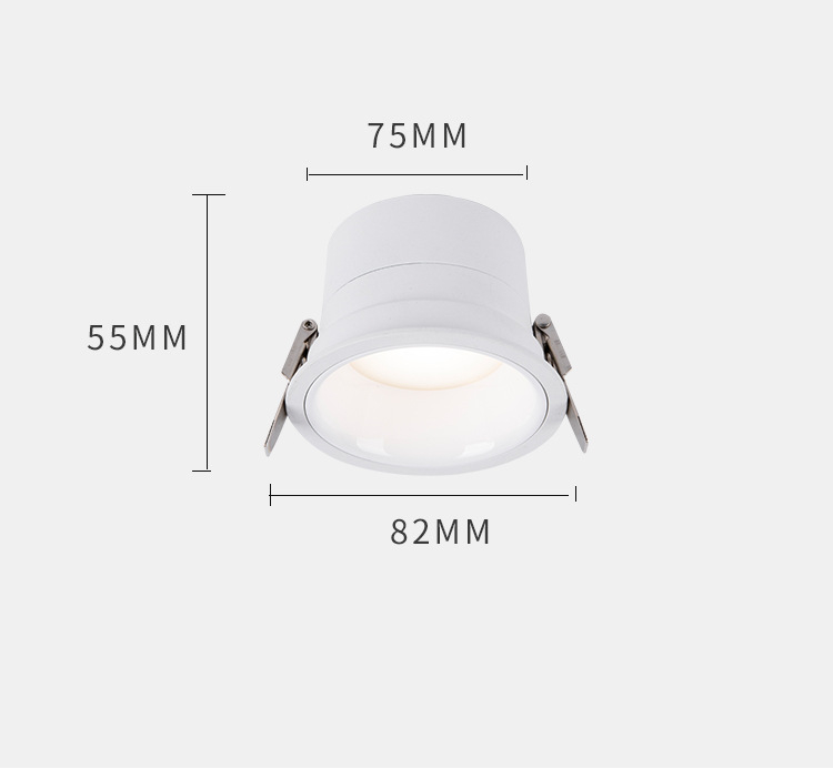 Downlight LED COB încastrat, 24V, 3000–6000K, CRI ≥90, montaj ascuns