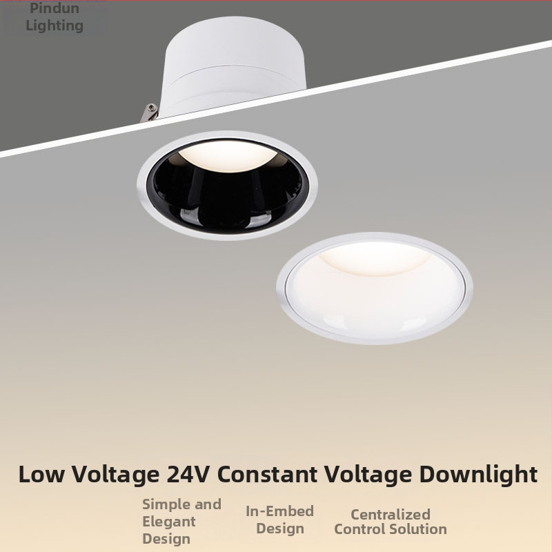COB LED iebūvēts griestu apgaismojums, 24V, 3000–6000K, CRI ≥90, slēgta uzstādīšana