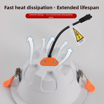 Downlight COB LED-iga, peidetud paigaldus, 220V, CRI ≥90, 3000K/3500K/4000K/5700K