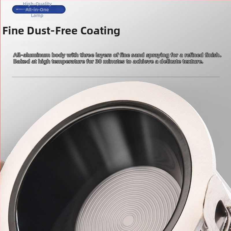 Downlight LED încastrat, instalație ascunsă, LED cu spectru complet, CRI ≥90, 220V