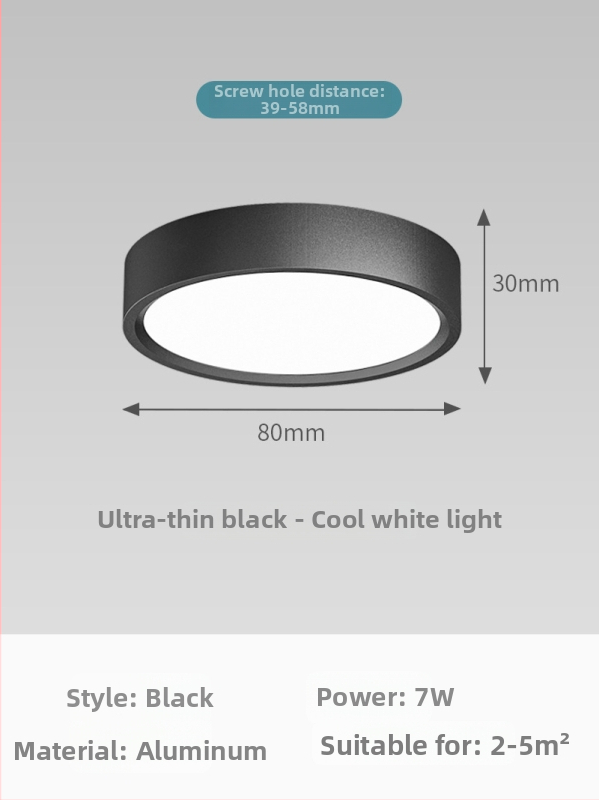 Downlight LED, montare pe suprafață, lumina circulară pentru tavan, CRI ≥90, 111–240V, durată de viață 5000h