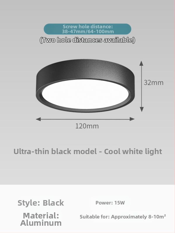 Downlight LED, montare pe suprafață, lumina circulară pentru tavan, CRI ≥90, 111–240V, durată de viață 5000h
