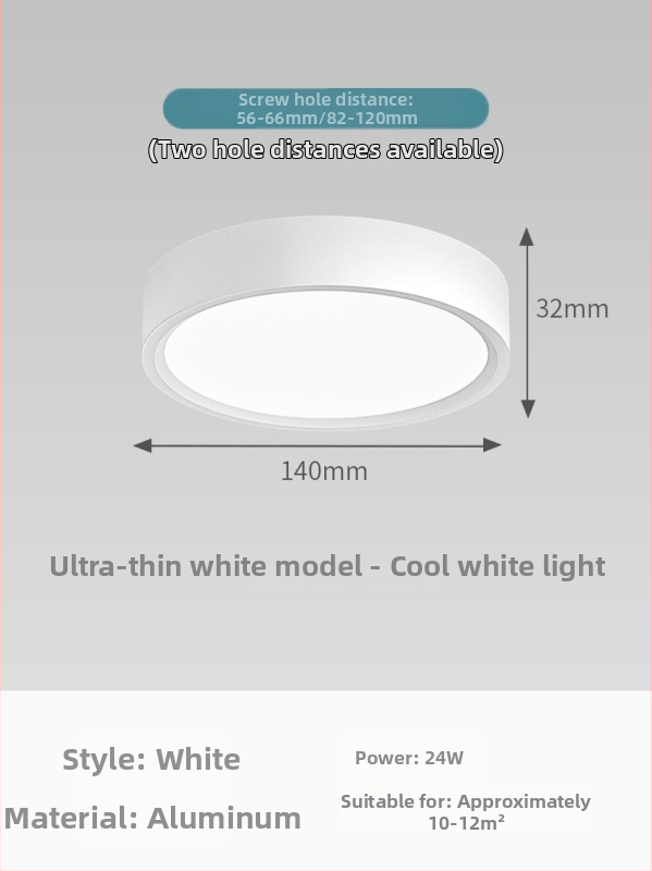 Downlight LED, montare pe suprafață, lumina circulară pentru tavan, CRI ≥90, 111–240V, durată de viață 5000h