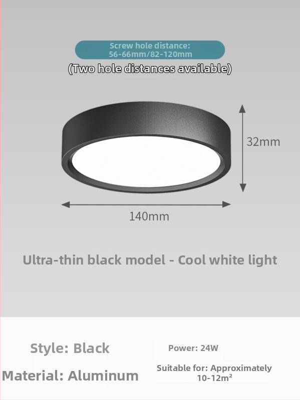 Downlight LED, montare pe suprafață, lumina circulară pentru tavan, CRI ≥90, 111–240V, durată de viață 5000h