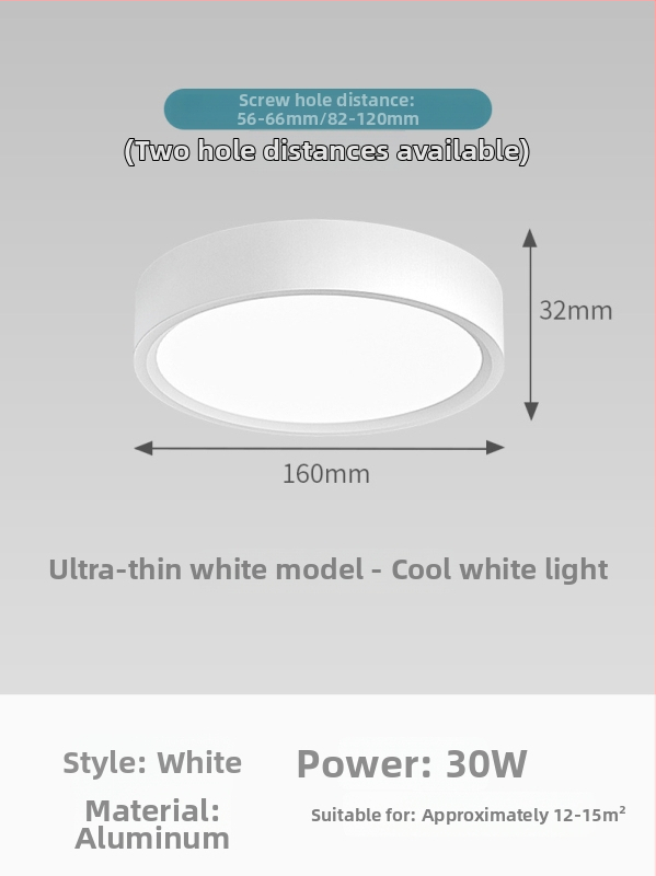Downlight LED, montare pe suprafață, lumina circulară pentru tavan, CRI ≥90, 111–240V, durată de viață 5000h