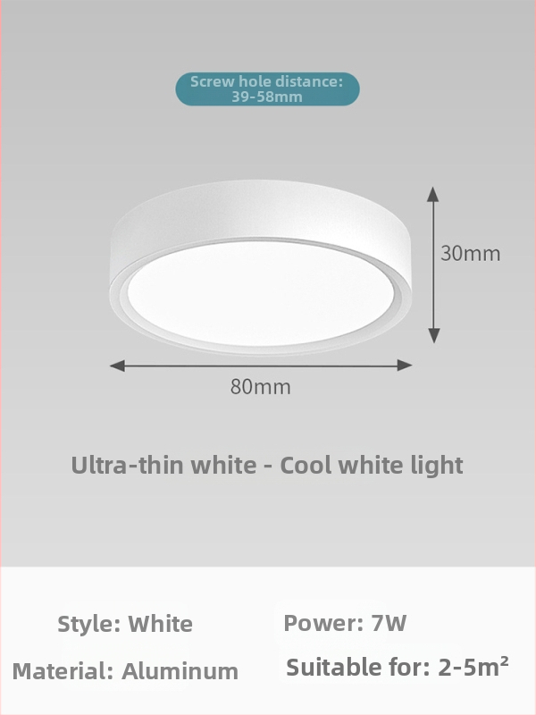 Downlight LED, montare pe suprafață, lumina circulară pentru tavan, CRI ≥90, 111–240V, durată de viață 5000h