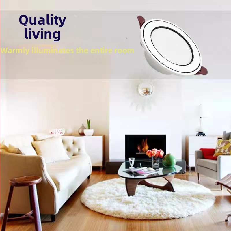 LED downlight încastrat pentru tavan, gaură 75 mm, corp 100 mm, 4500K, montaj ascuns